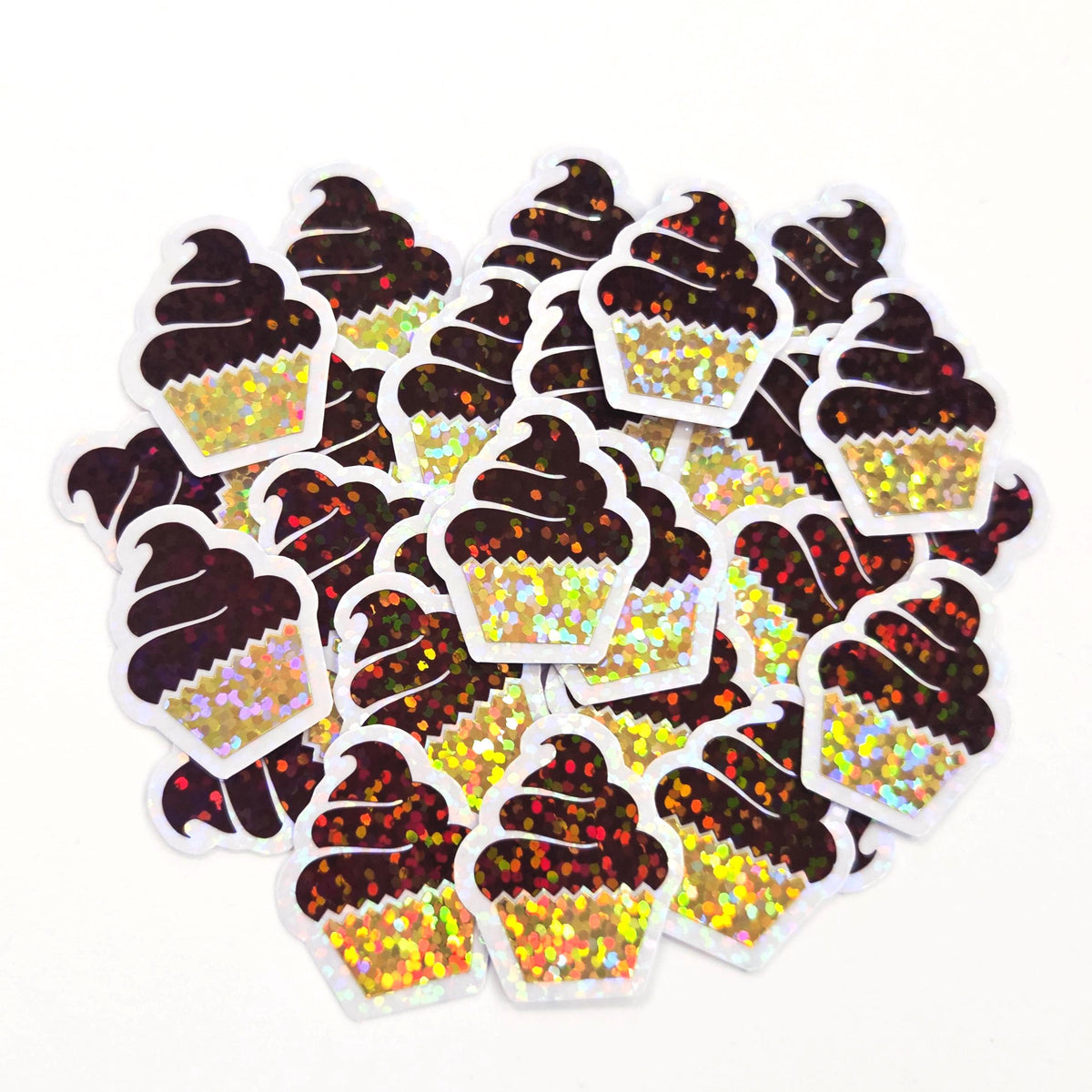 Chocolate Cupcakes Mini Sticker Set for recipe cards, birthday party invitations, planners and scrapbook pages.