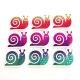Snail Stickers, Vinyl Die Cuts for journals, planners, greeting cards, scrapbook pages and DIY crafts