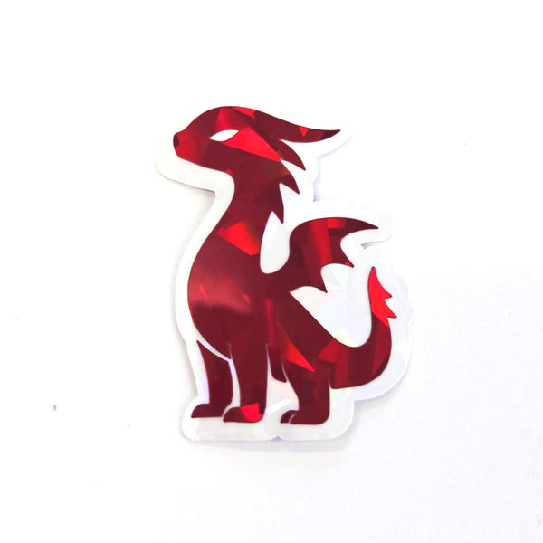 Red Dragons Mini Sticker Set, sparkly dragoncore fantasy stickers