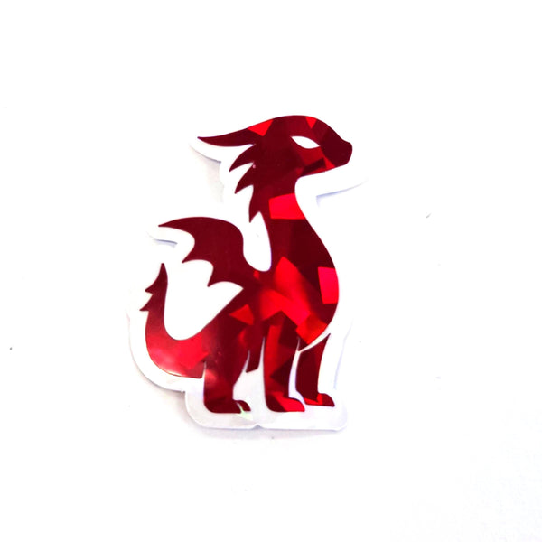 Red Dragons Mini Sticker Set, sparkly dragoncore fantasy stickers