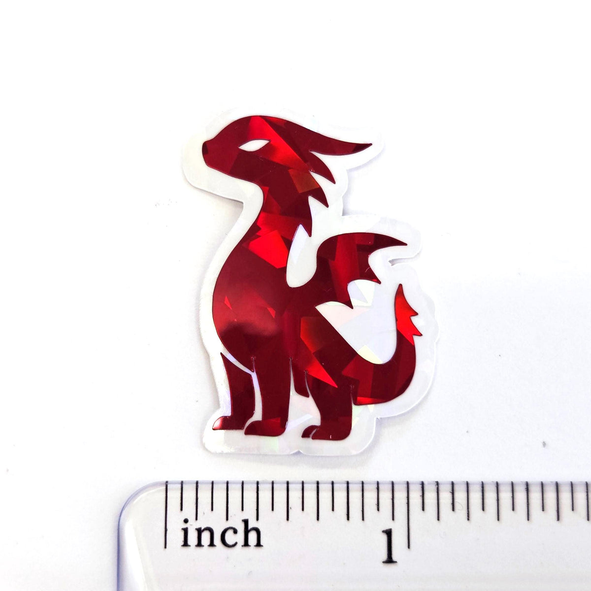 Red Dragons Mini Sticker Set, sparkly dragoncore fantasy stickers