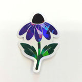 Purple Coneflowers Mini Sticker Set, Sparkly Summer Blooms, Garden Journal Scrapbook Embellishments