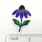 Purple Coneflowers Mini Sticker Set, Sparkly Summer Blooms, Garden Journal Scrapbook Embellishments