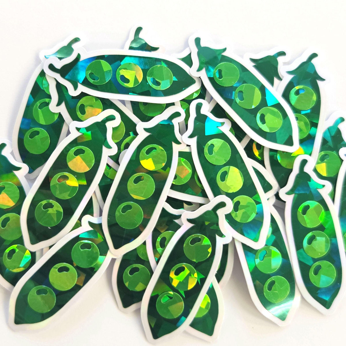 Green Peapods Mini Sticker Set for summer vegetable garden journals, plant stakes, menu planning invitations and scrapbook pages.