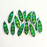Green Peapods Mini Sticker Set for summer vegetable garden journals, plant stakes, menu planning invitations and scrapbook pages.