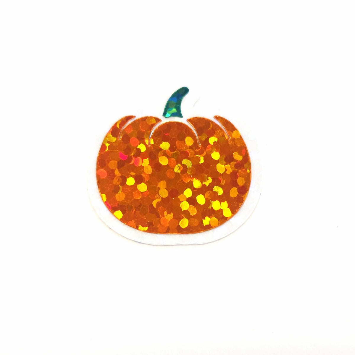 Orange Pumpkin Mini Stickers Set, sparkly fall vegetable stickers for planners, journals and Halloween scrapbook pages.