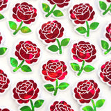 Red Roses Flower Sticker Set, small sparkly summer blooms for journals, garden planners, envelopes, scrapbook pages and crafts.