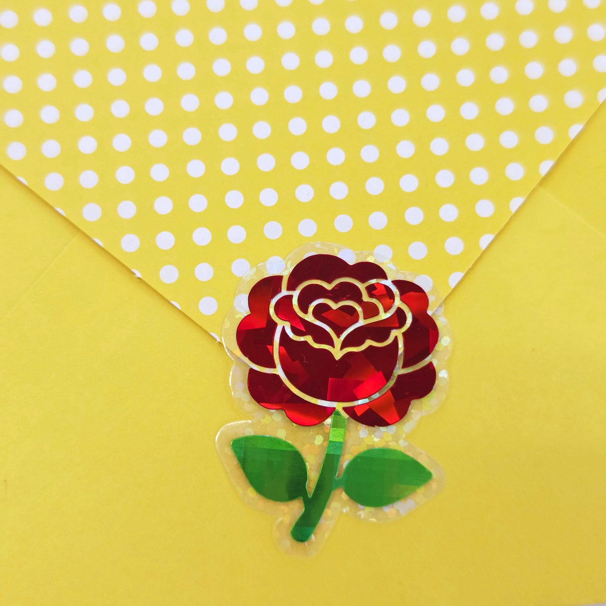 Red Roses Flower Sticker Set, small sparkly summer blooms for journals, garden planners, envelopes, scrapbook pages and crafts.
