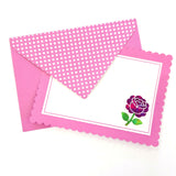 Hot Pink Roses Flower Sticker Set, small sparkly summer blooms for journals, garden planners, envelopes, scrapbook pages and crafts.