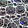 Black Roses Flower Sticker Set, small sparkly gothic blooms fo dark romance book journals, planners, envelopes, scrapbook pages