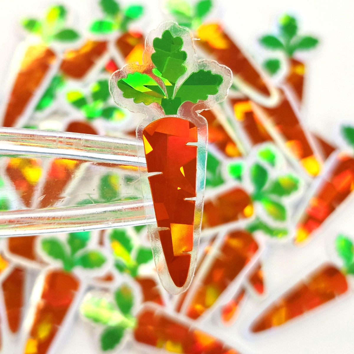 Mini Carrot Stickers Set for summer garden journals, craft projects, bakery labels and recipes cards