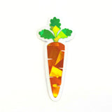Mini Carrot Stickers Set for summer garden journals, craft projects, bakery labels and recipes cards