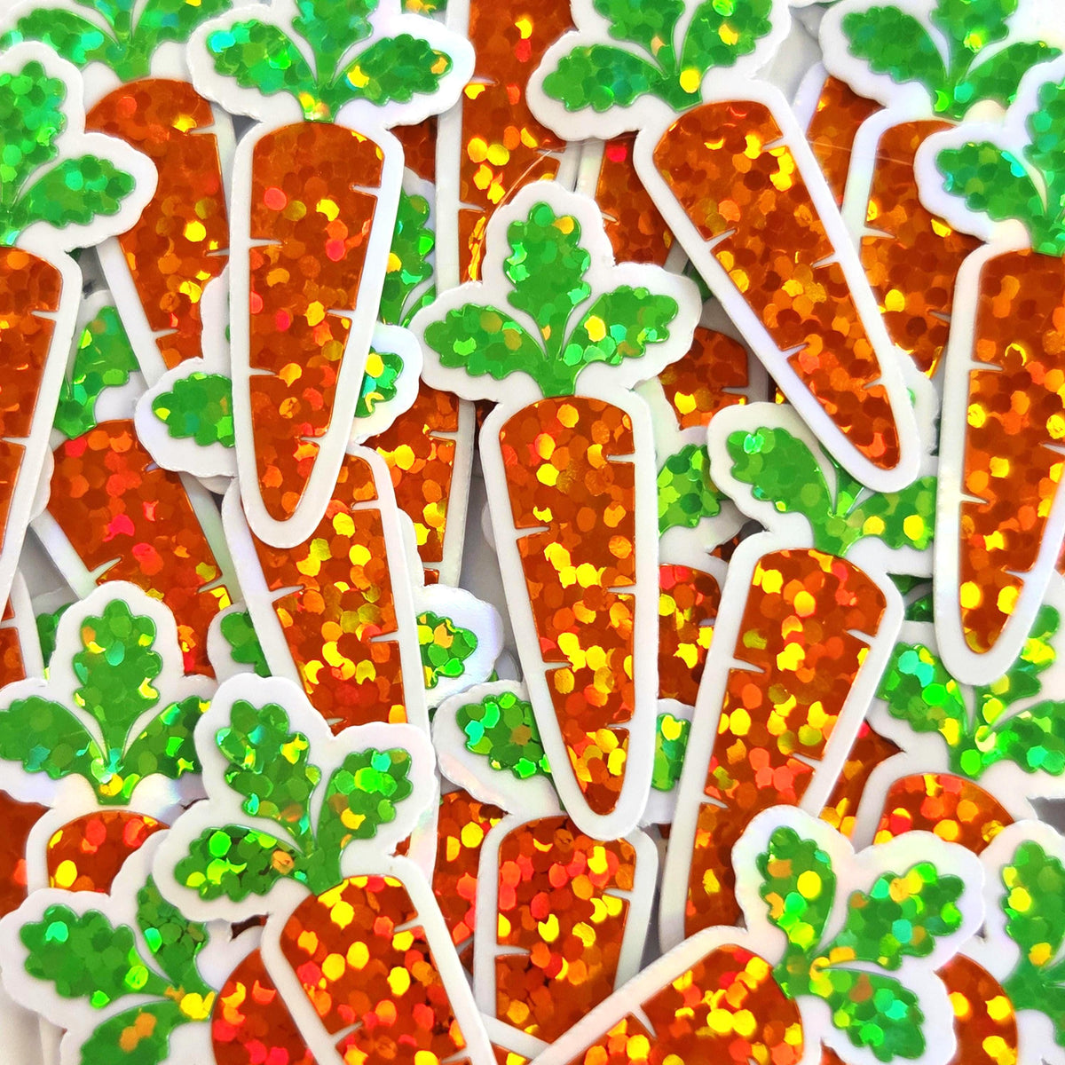 Mini Orange Carrot Stickers Set for summer garden journals, craft projects, bakery labels and recipes cards