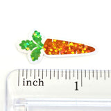 Mini Orange Carrot Stickers Set for summer garden journals, craft projects, bakery labels and recipes cards