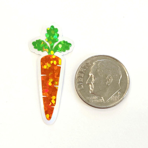 Mini Orange Carrot Stickers Set for summer garden journals, craft projects, bakery labels and recipes cards