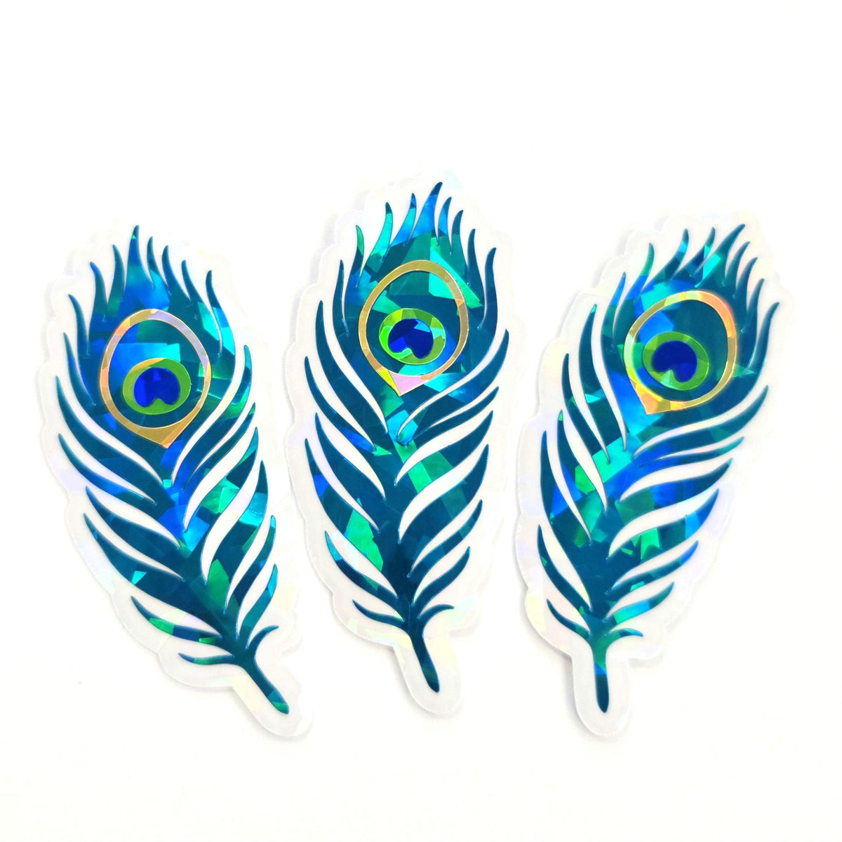 Peacock Feathers Sparkly Sticker Bundle, die cut stickers for summer festival journal page embellishments, boho decor