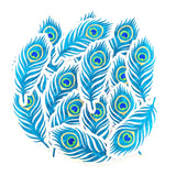 Peacock Feathers Die Cut Stickers, metallic turquoise stickers for summer festival journal page embellishments, boho decor