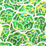 Dark Green Lettuce Mini Sticker Bundle for summer vegetable garden journals, plant stakes, menu planning, organic label and scrapbook pages.