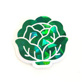 Green Lettuce Die Cut Mini Stickers for summer vegetable garden journals, plant stakes, menu planning invitations and scrapbook pages.