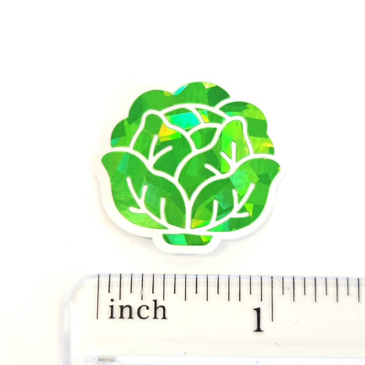 Green Lettuce Die Cut Mini Stickers for summer vegetable garden journals, plant stakes, menu planning invitations and scrapbook pages.
