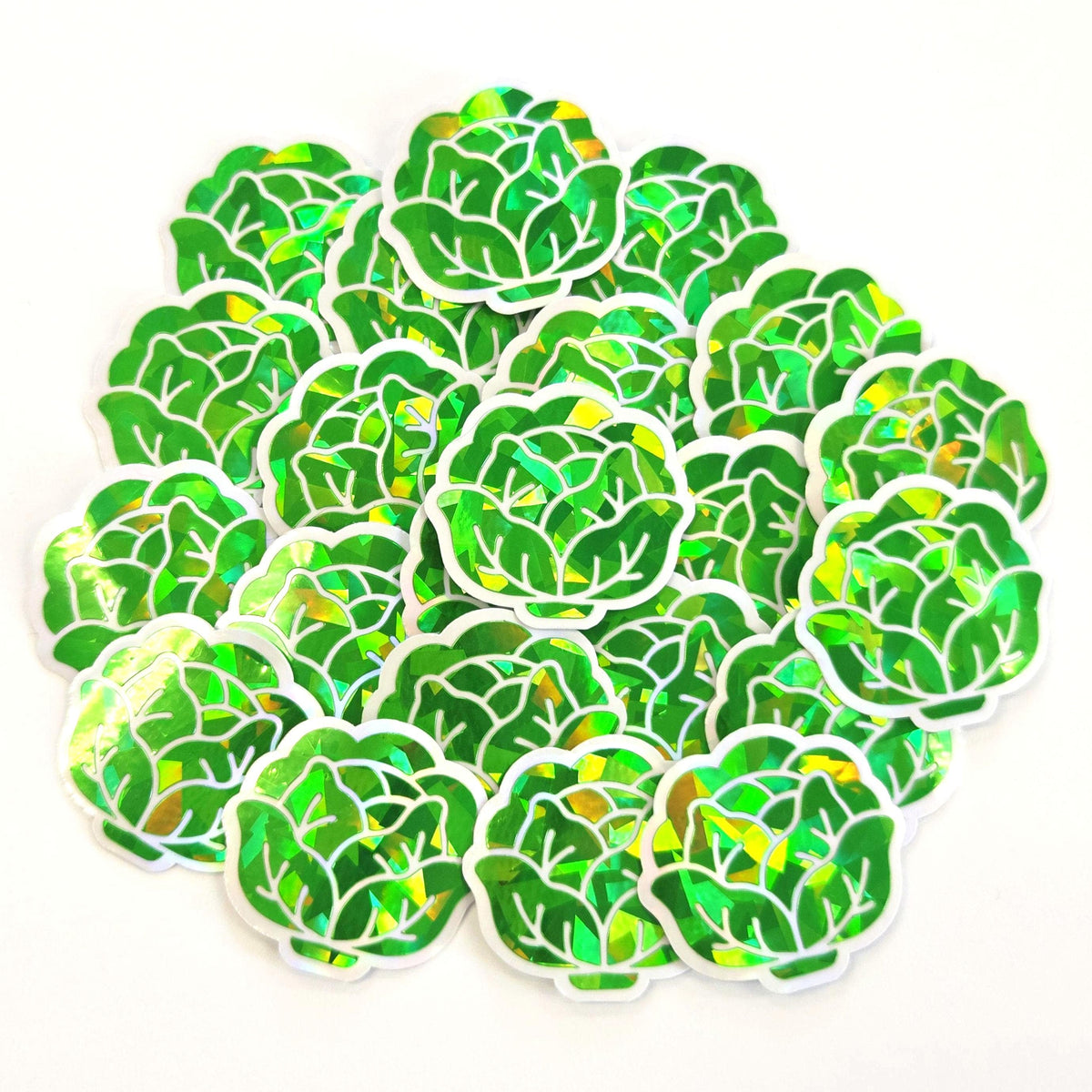 Dark Green Lettuce Mini Sticker Bundle for summer vegetable garden journals, plant stakes, menu planning, organic label and scrapbook pages.