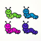 Hot Pink Caterpillar Sticker, Die-Cut Vinyl Bug decals for kids teachers journals planners laptops