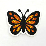 Mini Orange Monarch Butterfly Sticker Set, Die-Cut Vinyl butterflies for kids teachers planners and journals.