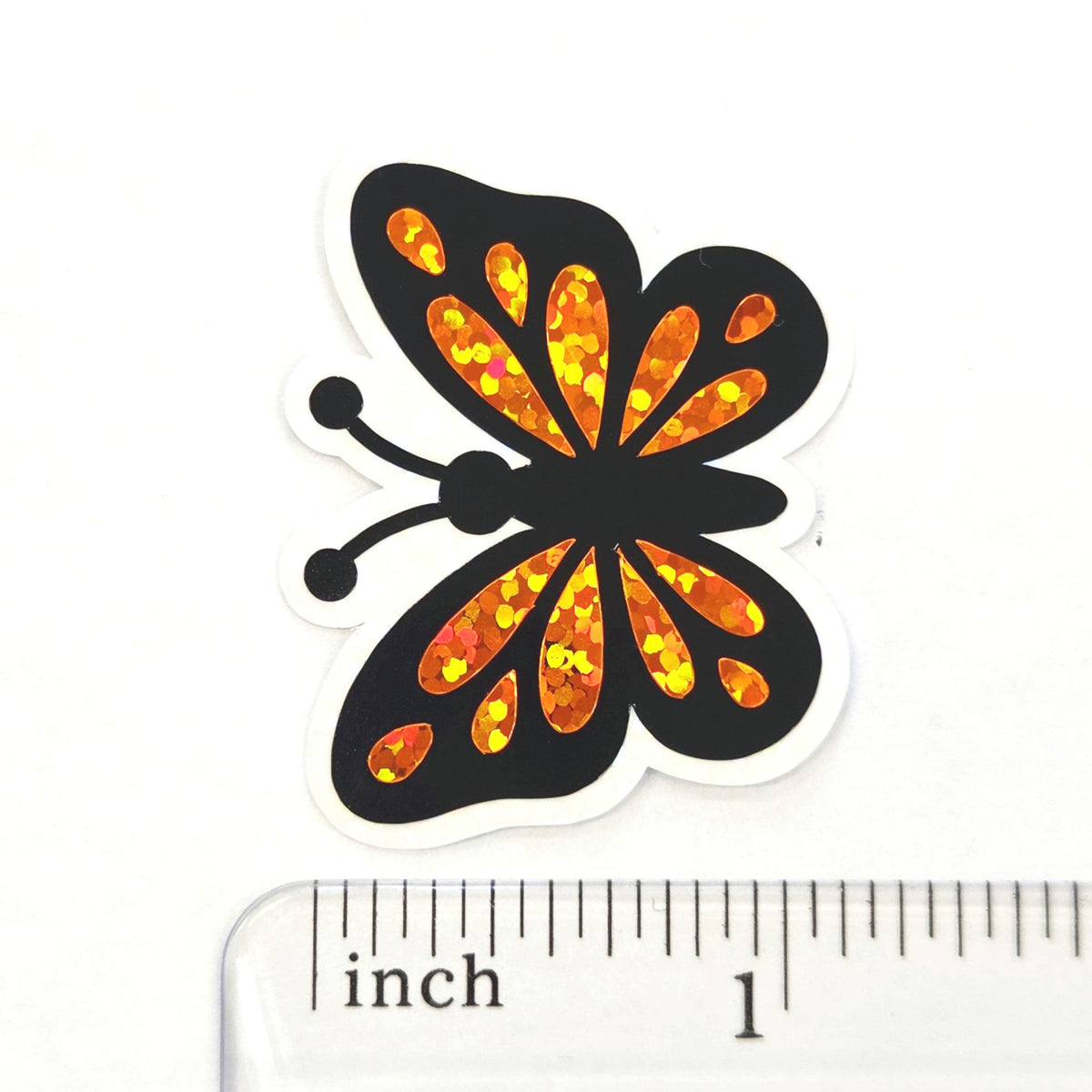 Mini Orange Monarch Butterfly Sticker Set, Die-Cut Vinyl butterflies for kids teachers planners and journals.