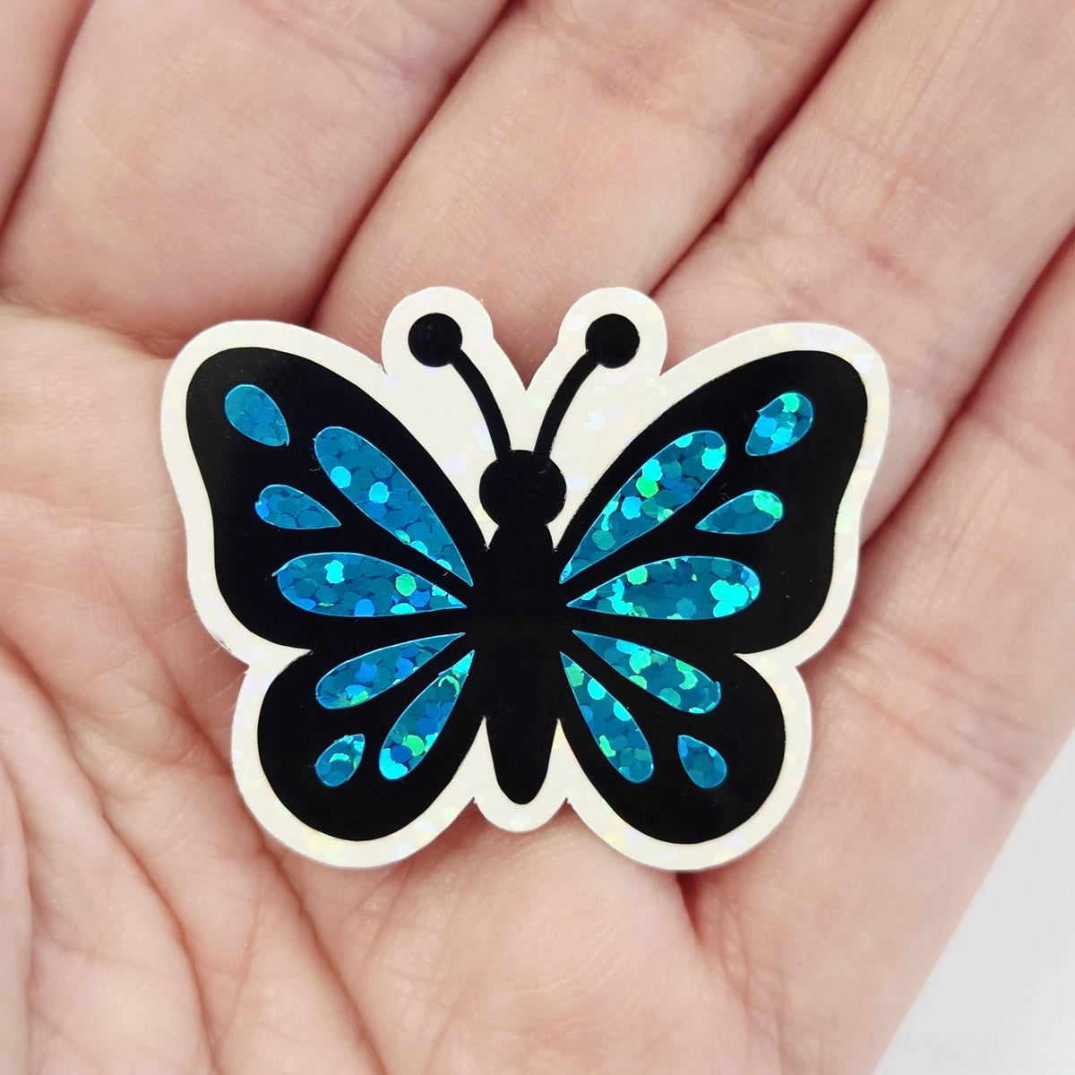 Glitter Vinyl Butterfly Die Cut Stickers for scrapbooks, greeting cards, journals and paper crafts.