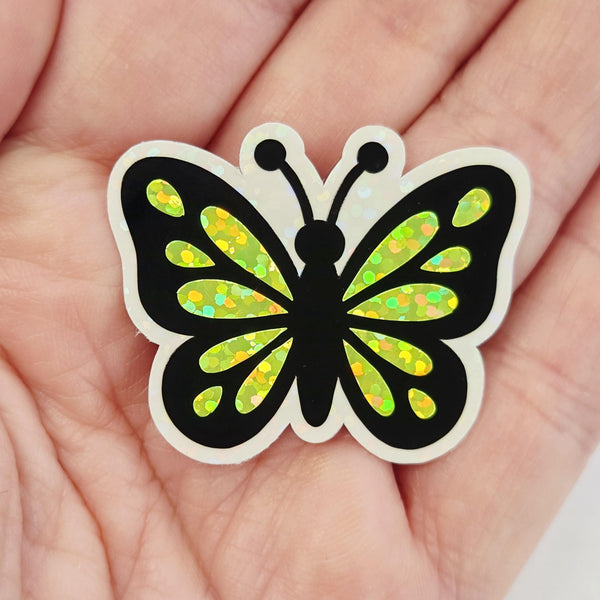 Glitter Vinyl Butterfly Die Cut Stickers for scrapbooks, greeting cards, journals and paper crafts.
