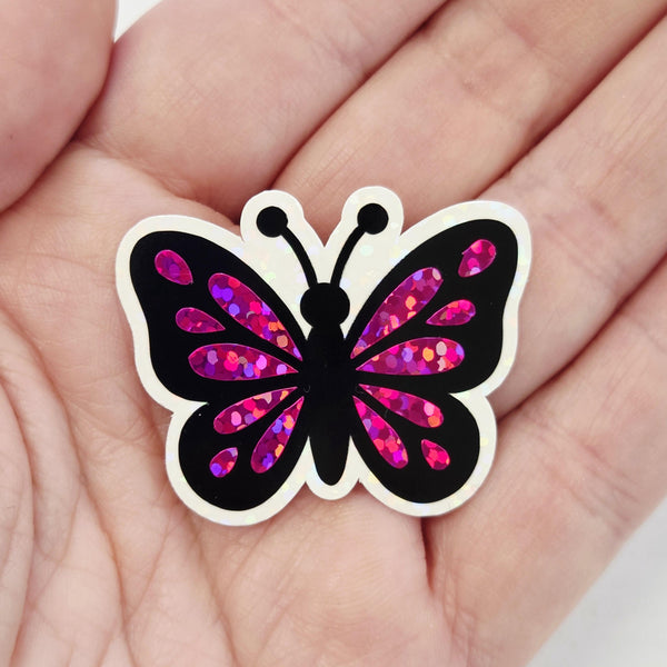 Glitter Vinyl Butterfly Die Cut Stickers for scrapbooks, greeting cards, journals and paper crafts.