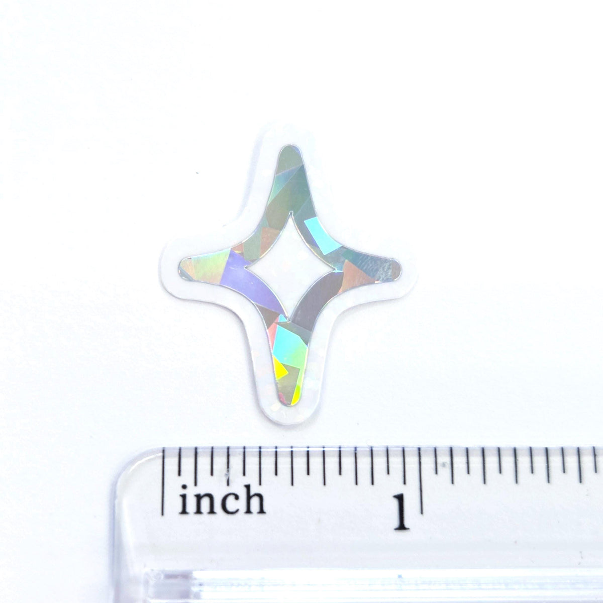 Sparkly Stars Die Cut Sticker Set, small silver stars for craft projects, summer festivals, journals and scrapbook pages.