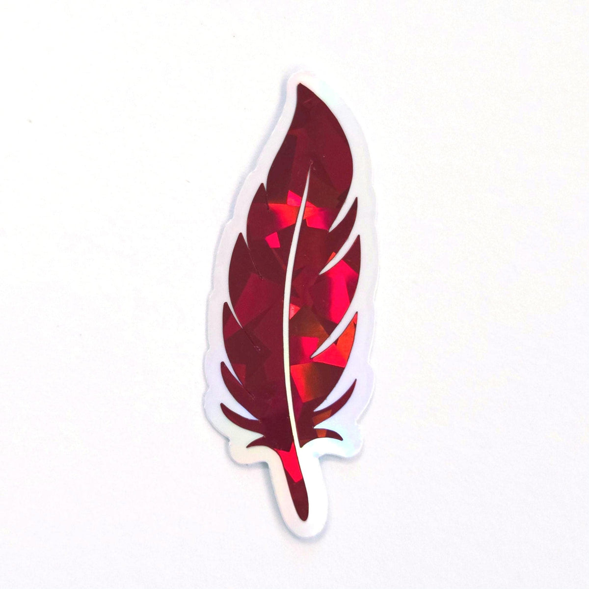 Feathers Sticker Bundle, set of 18 feather shaped die cut sparkly stickers, rainbow colors, summer festival journal page embellishments