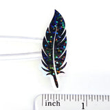 Black Raven Bird Feathers Sticker Bundle, set of 18 feather shaped die cut stickers, goth music festival journal embellishments