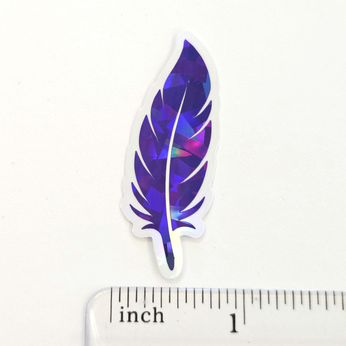 Purple Feathers Sticker Bundle, set of 18 bird feather shaped die cut sparkly stickers, summer festival journal page embellishments