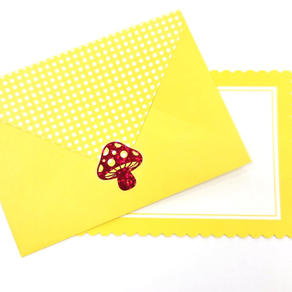 Burgundy Mushrooms Die Cut Sticker Set, New Dark Red Glitter Woodland Toadstools for fairycore decor