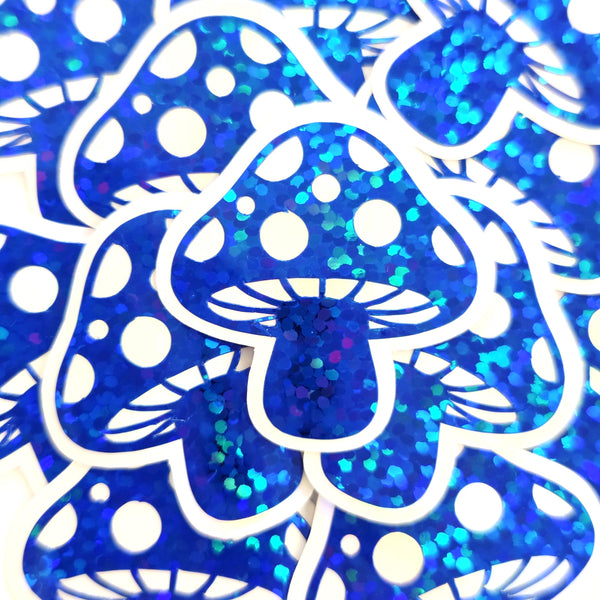 Yellow Mushroom Sticker Bundle, Die-Cut Woodland Fairycore Decals, Handmade Vinyl Toadstools