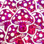 Pink Mushroom Stickers, Vinyl Die-Cuts for DIY Woodland Fairy Houses, Handmade Vinyl Toadstools