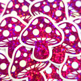 Red Mushroom Sticker Bundle, Die-Cut Woodland Fairycore Decals, Handmade Vinyl Toadstools