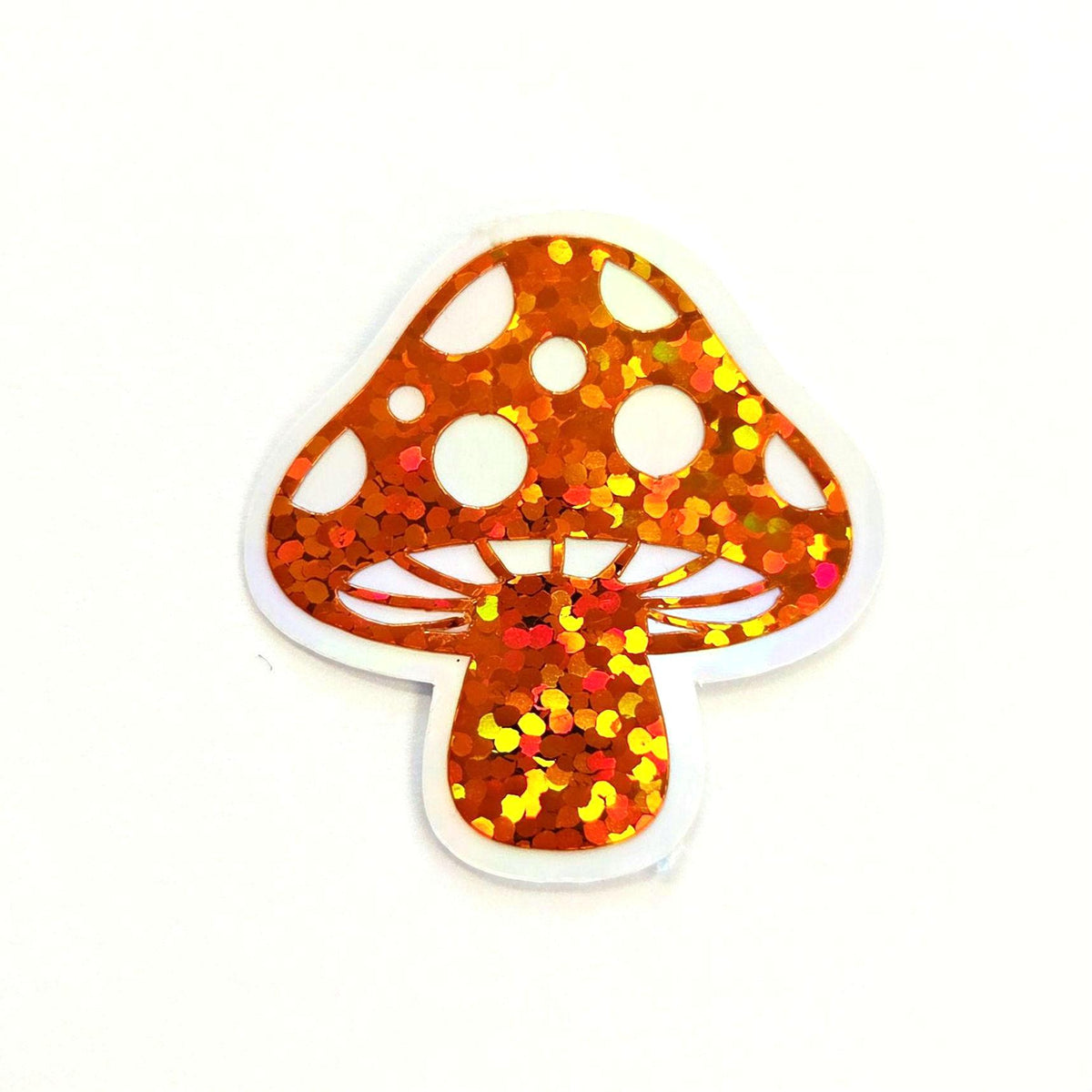Orange Mushroom Sticker Bundle, Die-Cut Woodland Fairycore Decals, Handmade Vinyl Toadstools