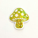 Yellow Mushroom Sticker Bundle, Die-Cut Woodland Fairycore Decals, Handmade Vinyl Toadstools