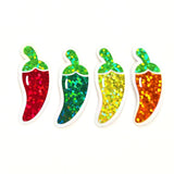 Jalapeno Peppers Die Cut Stickers, Set of Vegetable Garden Vinyl Decals, spicy food label