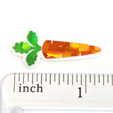 Mini Carrot Stickers Set for summer garden journals, craft projects, bakery labels and recipes cards