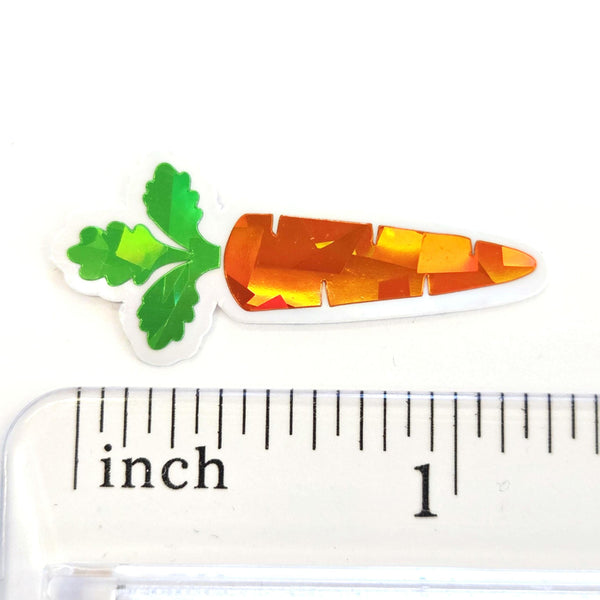 Mini Carrot Stickers Set for summer garden journals, craft projects, bakery labels and recipes cards
