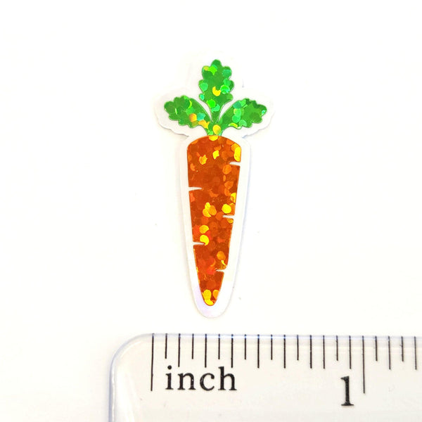 Mini Orange Carrot Stickers Set for summer garden journals, craft projects, bakery labels and recipes cards