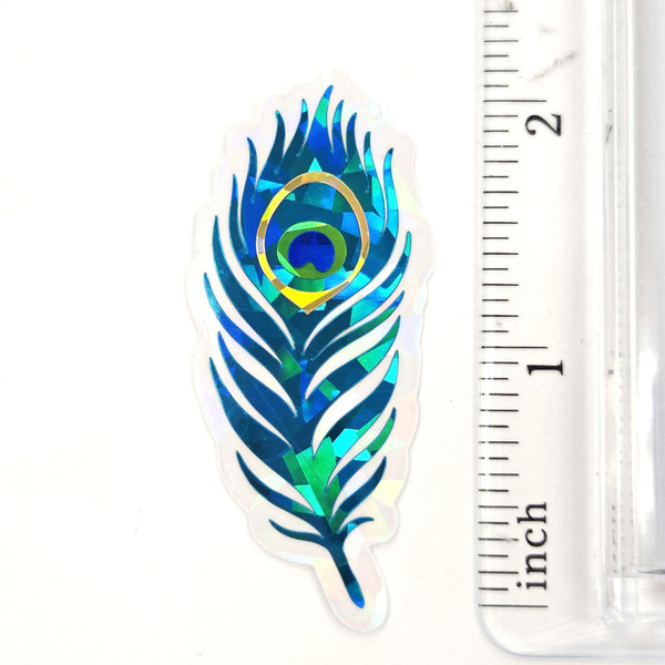 Peacock Feathers Sparkly Sticker Bundle, die cut stickers for summer festival journal page embellishments, boho decor