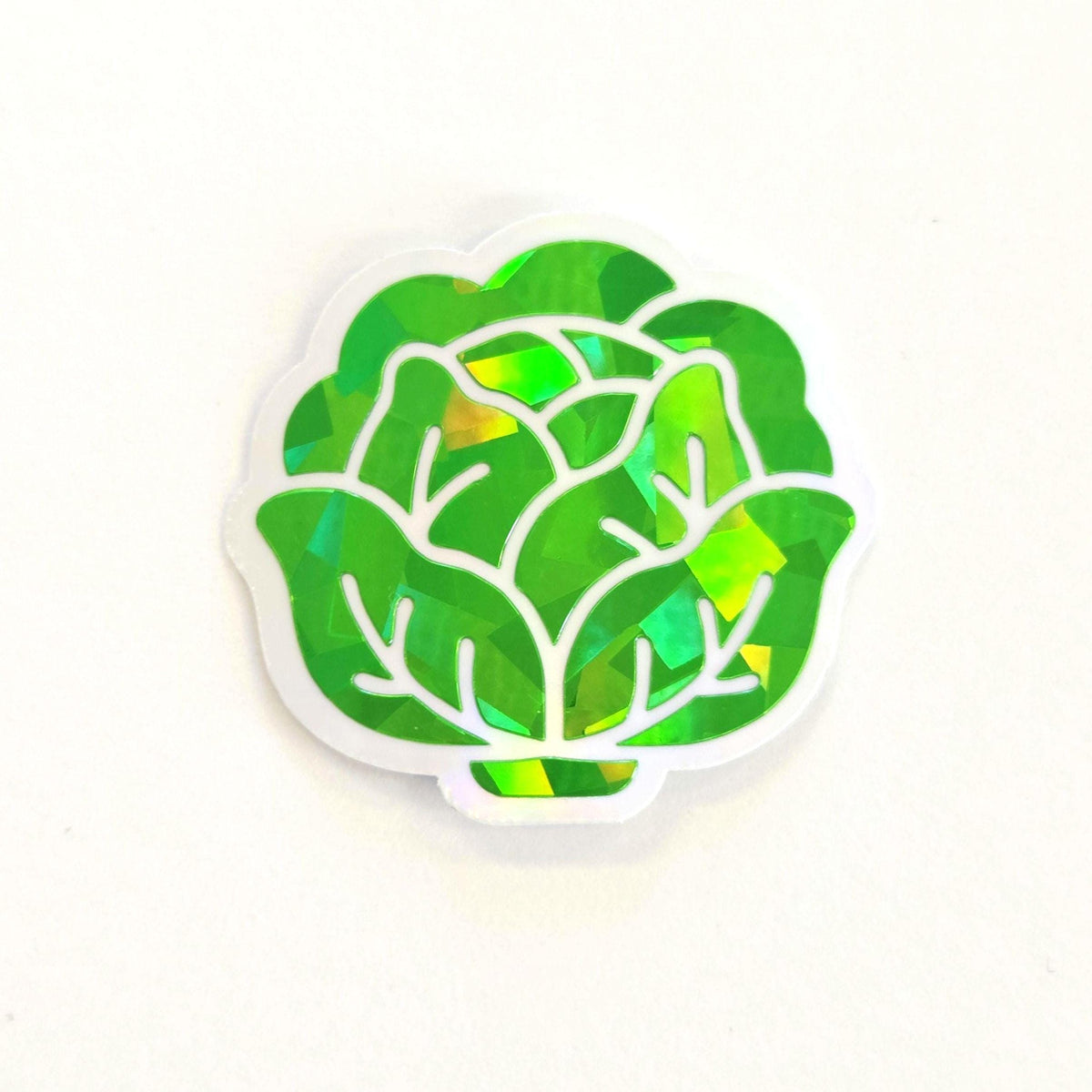 Green Lettuce Die Cut Mini Stickers for summer vegetable garden journals, plant stakes, menu planning invitations and scrapbook pages.