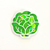 Green Lettuce Die Cut Mini Stickers for summer vegetable garden journals, plant stakes, menu planning invitations and scrapbook pages.