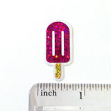 Popsicle Die Cut Stickers, Set of sparkly Ice Pop Stickers for Summer Birthday Party Invitations, Envelope Seals, and Scrapbook pages.