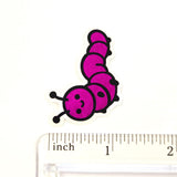 Hot Pink Caterpillar Sticker, Die-Cut Vinyl Bug decals for kids teachers journals planners laptops